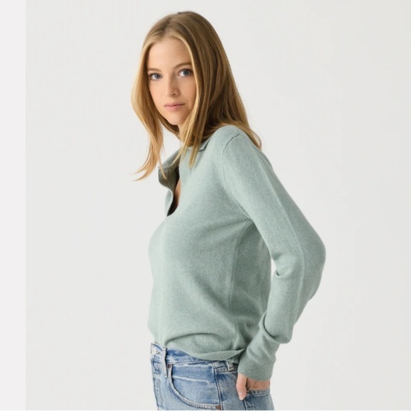 Faherty “Jackson” Sweater Polo In Jadeite Heather Small Excellent Condition! - Picture 6 of 10
